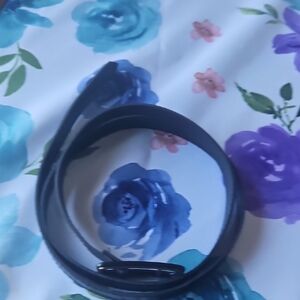 Elegant Black Leather Belt